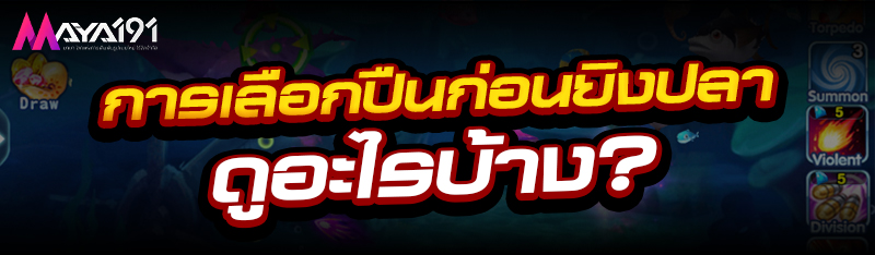 การเลือกปืนก่อนยิงปลา ดูอะไรบ้าง?